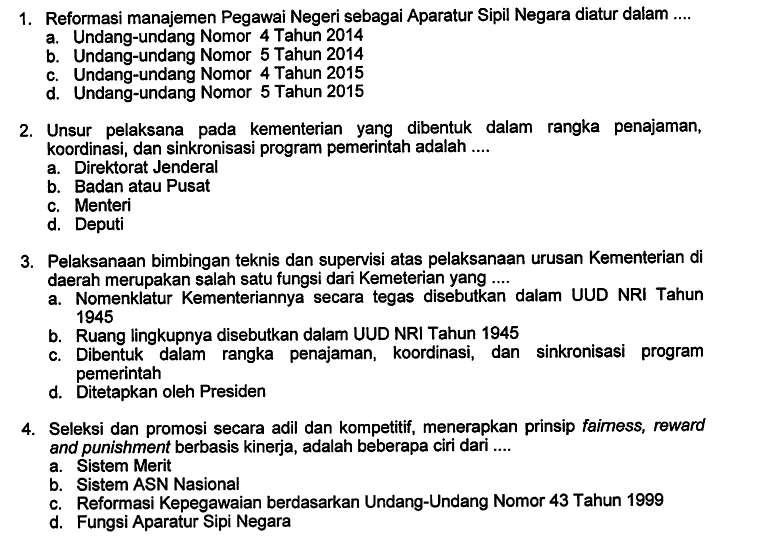 Soal Organisasi dan Tata Kerja - Materi Lengkap Terbaru 1